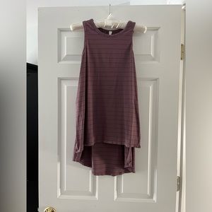 Lululemon tunic top in striped purple. Like new size XS.